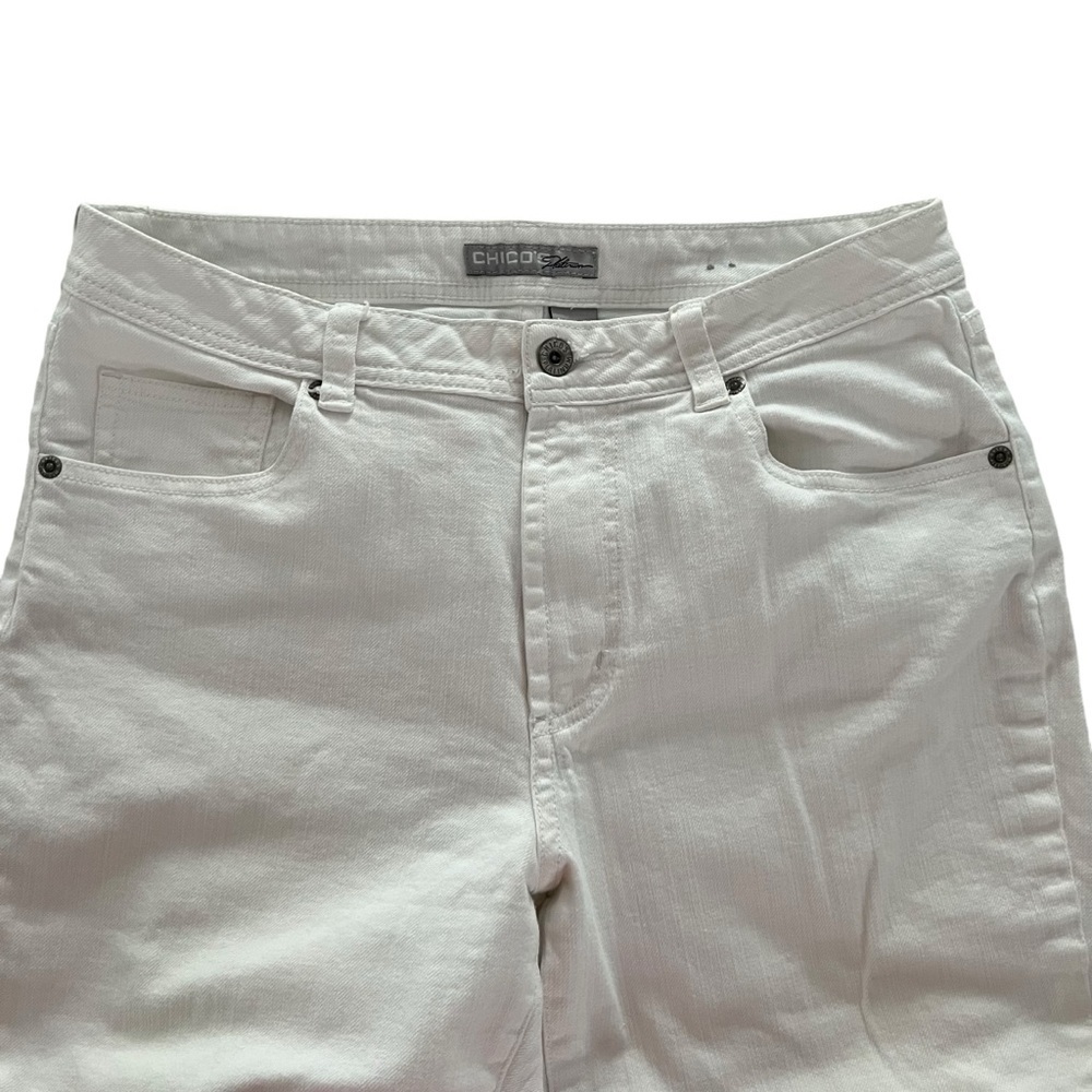 Chico’s Platinum Cropped White Denim Jeans - Picture 4 of 8